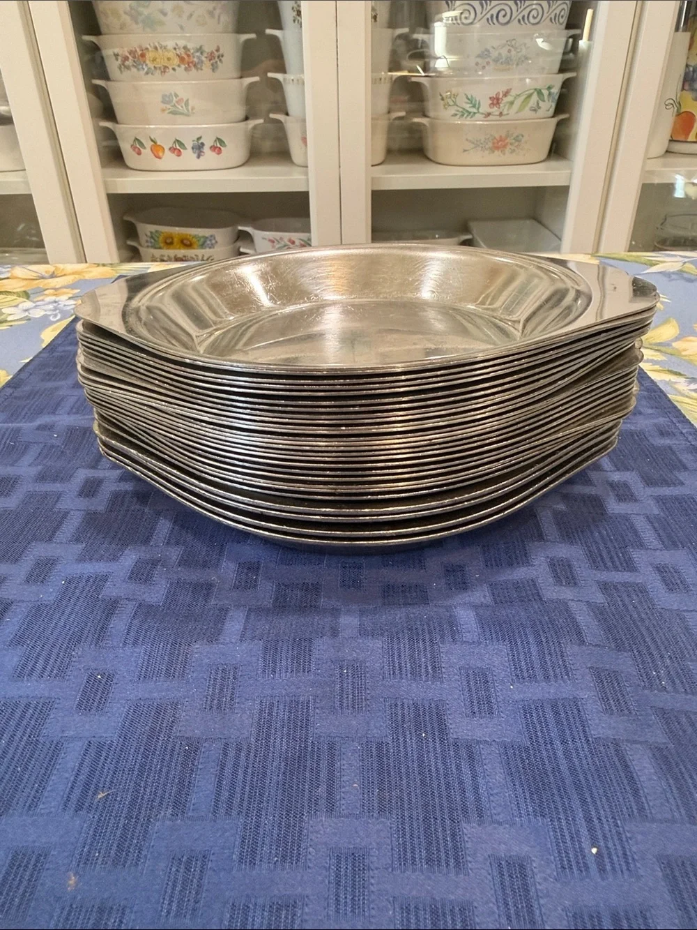 Set of 26 stainless steel au gratin dishes